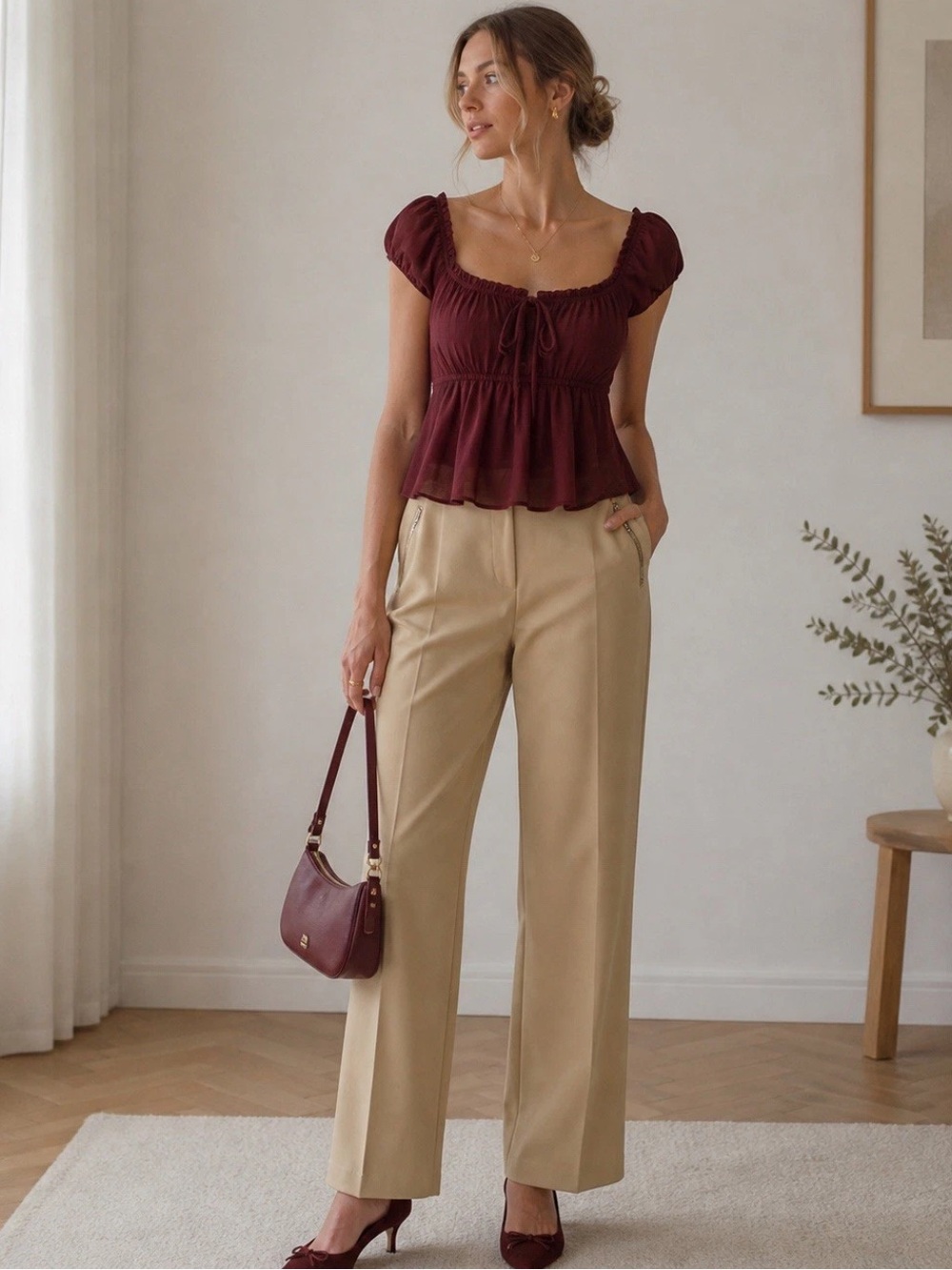 NWT! Zac & Rachel Slimming Dress Pants - Women's Plus Size 18W Tobacco Brown
